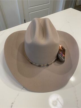 Texas Country Taupe Western Felt Cowboy Hat with Band